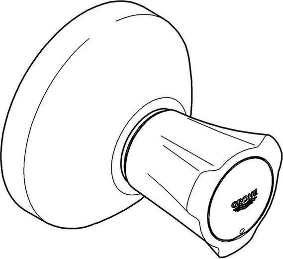 Actual product image Grohe UP valve top unit COSTA Mark red EBT 20-200mm chr (1 x)