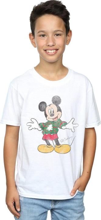 Actual product image Disney Boys Mickey Mouse Christmas Jumper T-Shirt (140, 146)