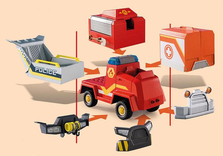 Actual product image Playmobil Fire department emergency vehicle (70914, Playmobil Duck On Call)