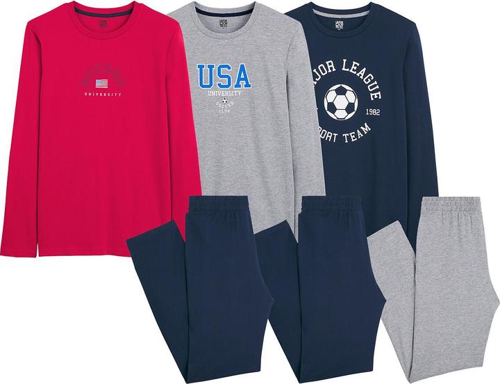 Produktbild La Redoute Collections 3er-Pack Jersey-Pyjamas (164)