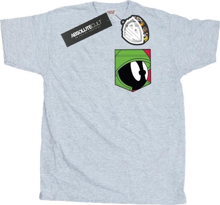 Produktbild Looney Tunes Marvin The Martian Face Faux Pocket TShirt (3XL)