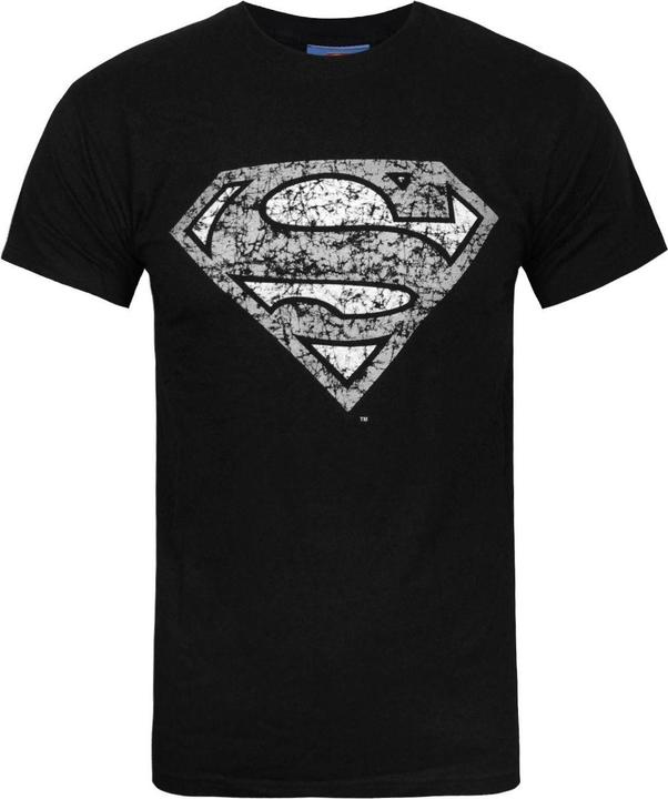 Produktbild Superman offizielles Distressed Silber Logo TShirt (S)