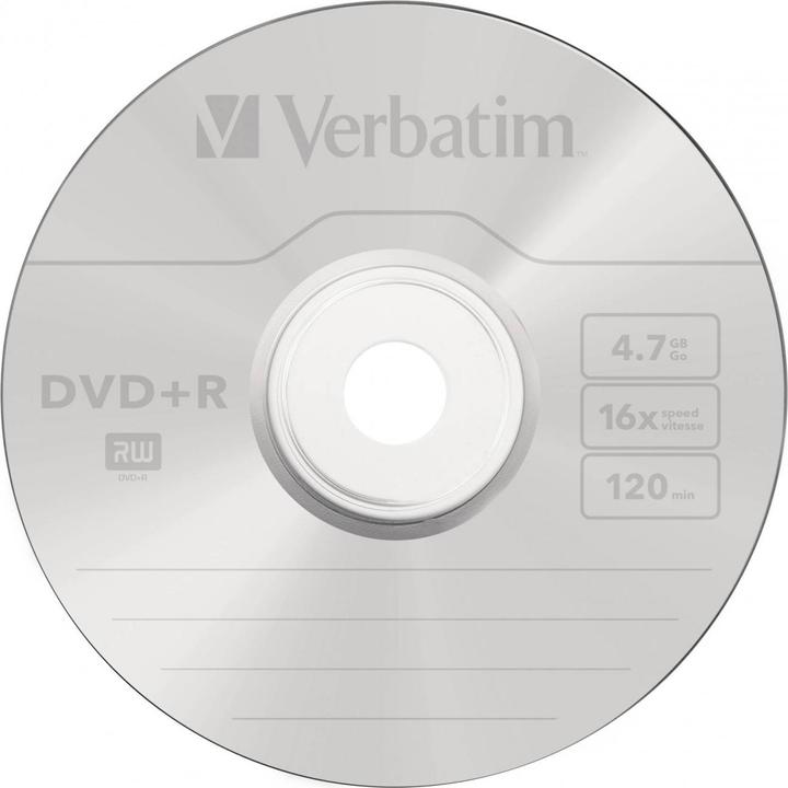 Produktbild Verbatim DVD+R, 4.7GB, 16x Spindel (25 x)
