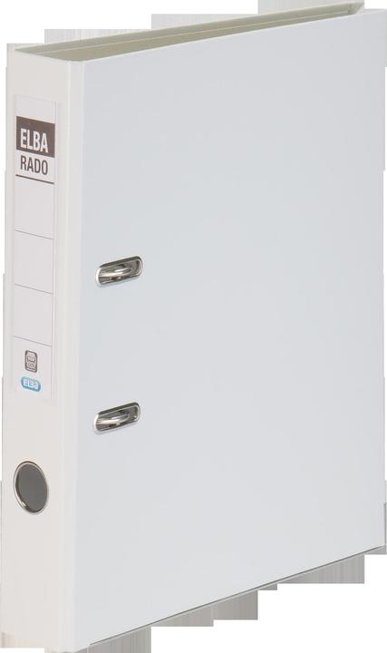 Produktbild Elba Ordner rado plast, Rückenbreite: 50 mm, weiss DIN A4, Einband aussen/innen PVC, mit auswechsrem (A4, 50 mm, 1 Stück)