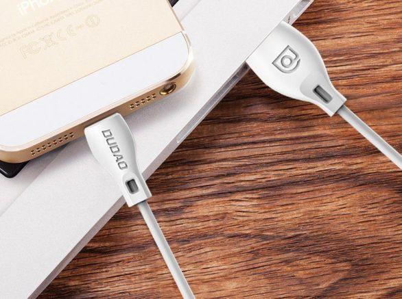 Actual product image Dudao cable USB Type C 2.1A 2m white (L4T 2m white) (2 m, USB 2.0)