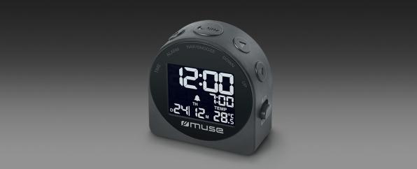 Image du produit Muse Horloge de table M-09C Horloge de table numérique Ronde Grise