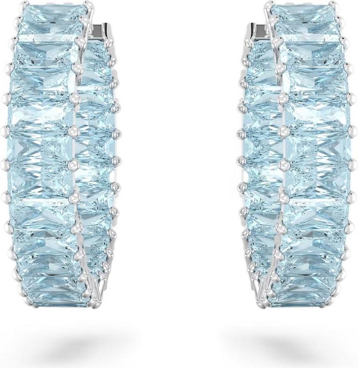 Produktbild Swarovski Matrix Kreolen Baguette Schliff Blau (Swarovski Metall)