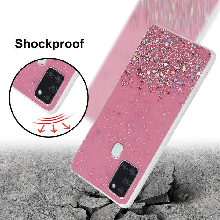 Actual product image Cadorabo TPU cover sparkling glitter (Samsung Galaxy A21s)