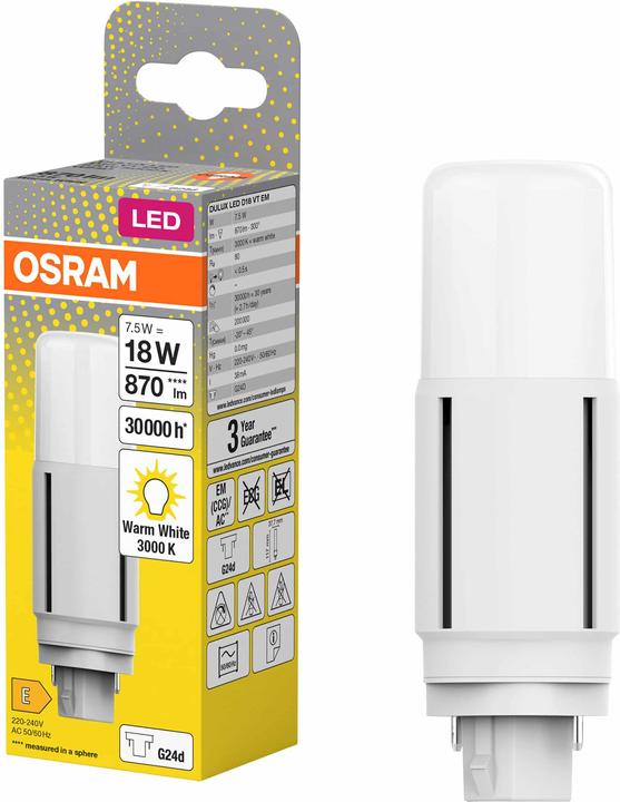 Produktbild Osram Dulux D (G24d, 7.50 W, 870 lm, 1 x, E)