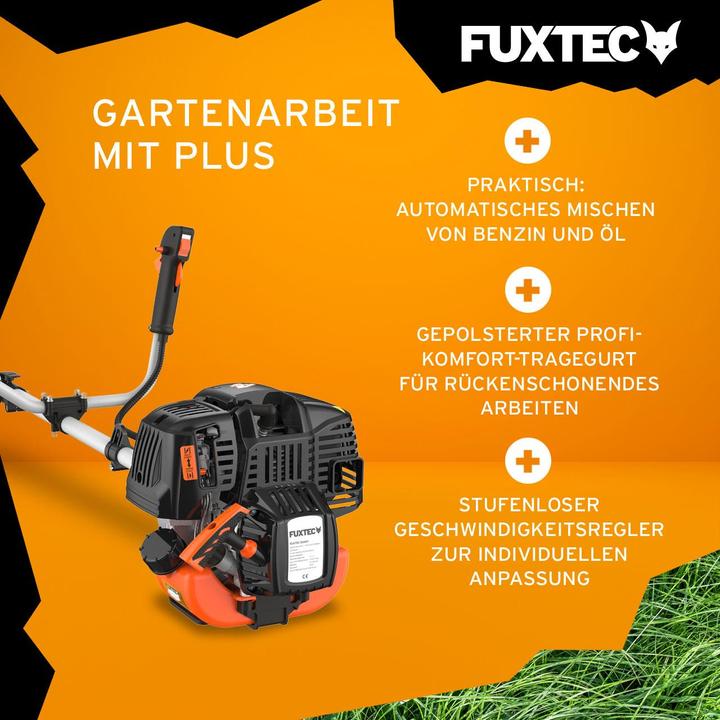 Immagine prodotto Fuxtec FX-4MS131 Falce a motore a 4 tempi (Filo di taglio, Lama per taglio metalli)