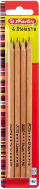 Actual product image Herlitz Pencil Skizzo natural, hexagonal, hardness HB (HB, 4 x)