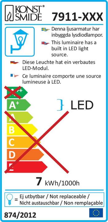 Energy Label Konstsmide Imola (460 lm, IP44)