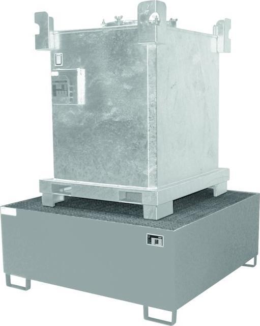 Actual product image kaiserkraft Steel sump tray for tank containers (1000 l)