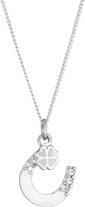 Elli Hufeisen, Kleeblatt (Glaskristall, 925er Sterling Silber, Emaille, 45 - 55 cm)