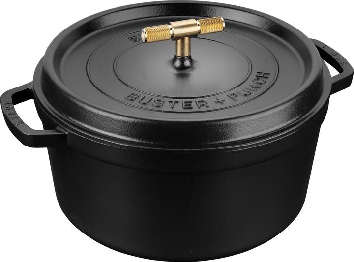 Actual product image Staub - Buster Punch Cocotte - Black - 28 cm (Casserole + Stewpot, Cast iron)