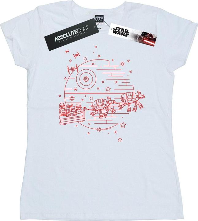 Actual product image Star Wars Womens/Ladies Death Star Sleigh Cotton T-Shirt (S)