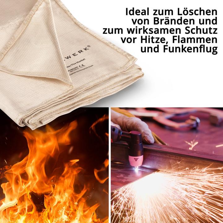 Immagine prodotto Stahlwerk Coperta antincendio 200 x 200 cm in fibra di vetro DIN EN 1869:2019
