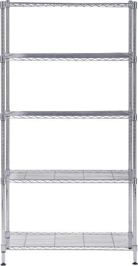 Alba Reol chrome stål med 5 hylder medium