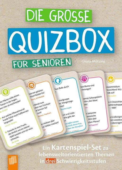 Actual product image The great quiz box for seniors (German)
