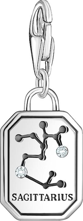 Actual product image Thomas Sabo Charm pendant zodiac sign Sagittarius with silver stones (925 silver)