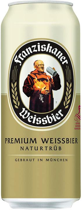 Image du produit Franziskaner Bière blanche à la levure naturellement trouble (24 x 50 cl)