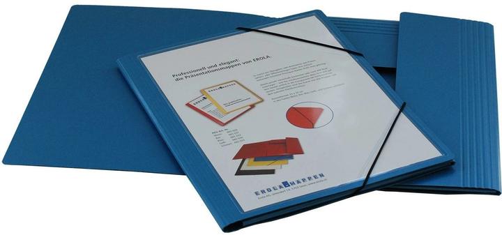 Produktbild Erola Präsentationsmappe A4 blau mit Sichttasche + 3 Klappen (A4, 1 x)