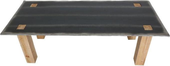 Produktbild Mendler Esstisch HWC-L76, Industrial Massiv-Holz 240x100cm, natur mit Metall-Optik (77 x 240 x 100 cm)