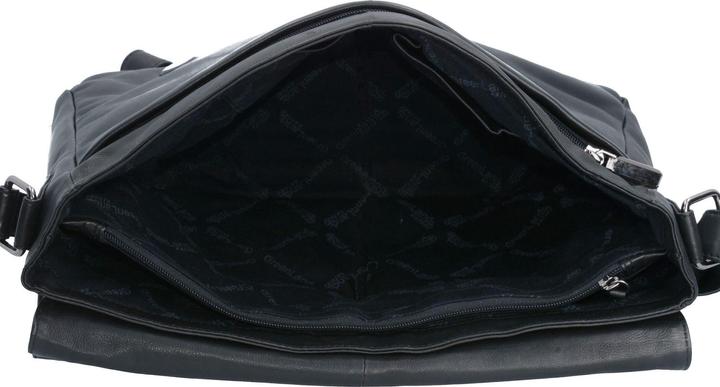 Actual product image Greenland Nature Black Nappa Messenger Leather 38 cm (8 l)