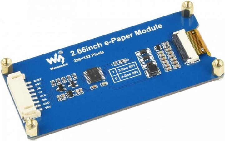 Produktbild WaveShare 296x152 2.66inch Schwarz / Weiss E-Ink Display
