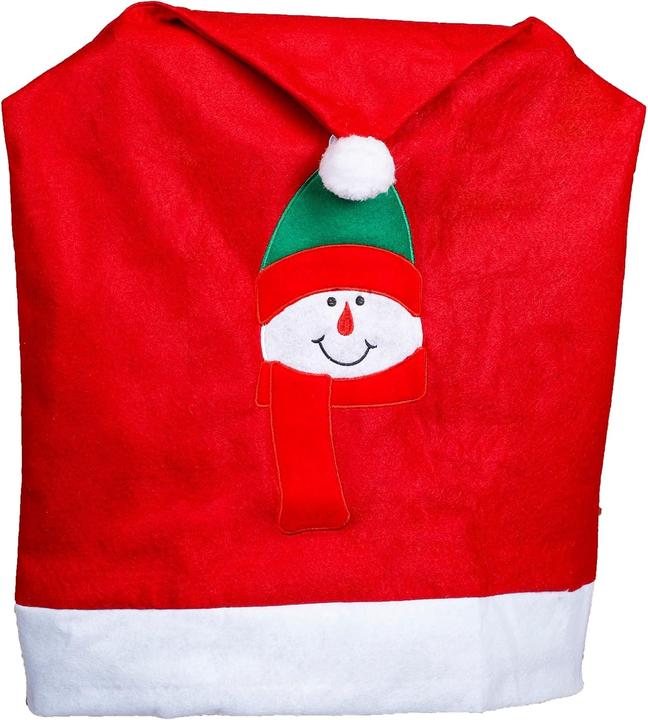 Actual product image Novaliv Christmas Chair Cover Set I Red I Father Christmas Hat I Chair Cover Christmas Decoration