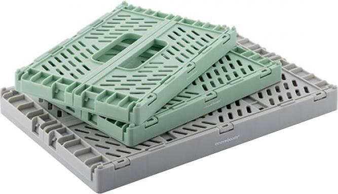 Immagine prodotto InnovaGoods 3x scatole portaoggetti impilabili e pieghevoli (30 x 20 x 12 cm, 20 x 15 x 9 cm)