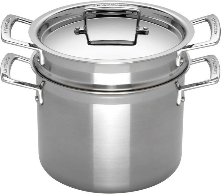 Le Creuset Pastatopf mit Einsatz (Kochtopf, Aluminium, Edelstahl)