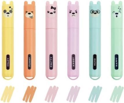 Image du produit Legami Light Pen Teddy's Style Set 6 pastel (Multicolore)