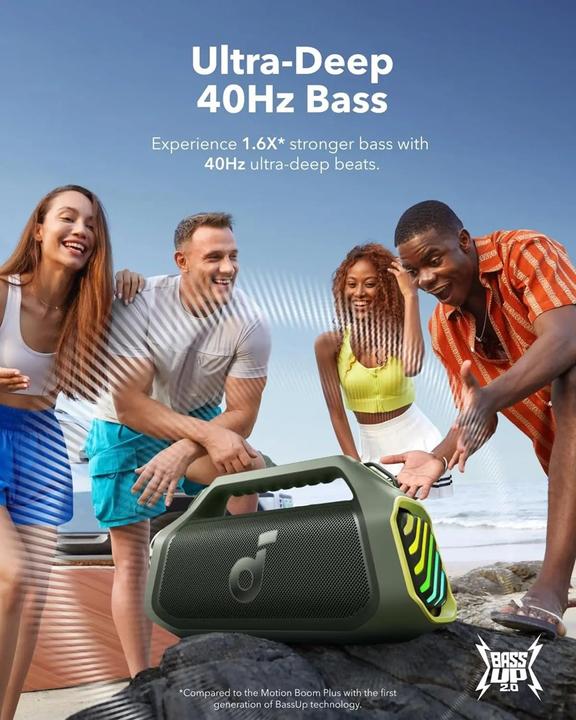 Actual product image soundcore Głośnik bezprzewodowy Boom 2 Plus 140W Zielony (20 h, Battery operated)
