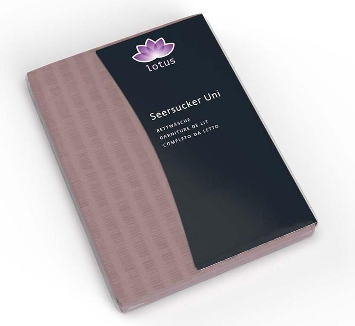 Image du produit Lotus Bettwaren Parure de lit en satin seersucker uni (Housse de couette, 200 x 210 cm)