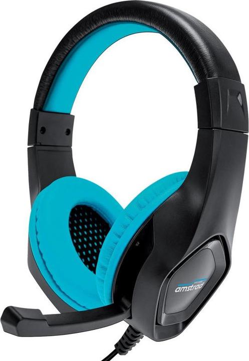Actual product image Amstrad Gaming Headset 40mm Power Bass Blue (Cable)