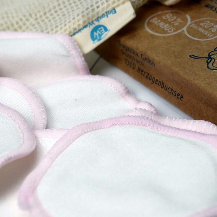 Immagine prodotto Einfach Weniger Tamponi di bambù riutilizzabili per la rimozione del trucco, bianco
