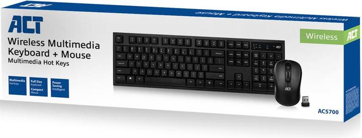 Actual product image AC5700 Keyboard RF Wireless QWERTY US International Black (Eng. Int., Wireless)