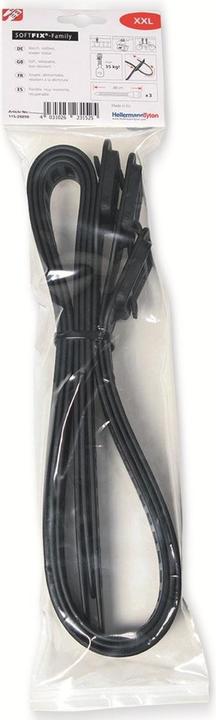 Immagine prodotto HellermannTyton Fascette Hellermann Tyton SOFTFIX XXL in poliuretano termoplastico (TPU) nero 3 pz(e) (Fascette in plastica, 880 mm, 3 pz.)