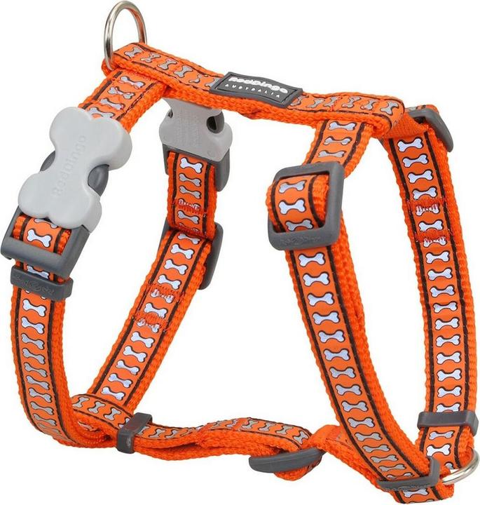 Actual product image Red Dingo Dog Harness Orange Bone Reflective 37-61 cm (L, Dog)