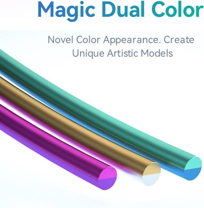 Actual product image eSUN eSilk Magic-PLA Blue-Red Filament 1.75mm 1Kg (PLA, 1.75 mm, 1000 g, Blue)