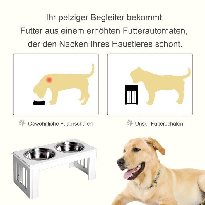 Immagine prodotto Swisshandel24 Ciotola per cani rialzata, ciotola per cibo, ciotole in acciaio inox, ciotola per cibo per animali (2 l)