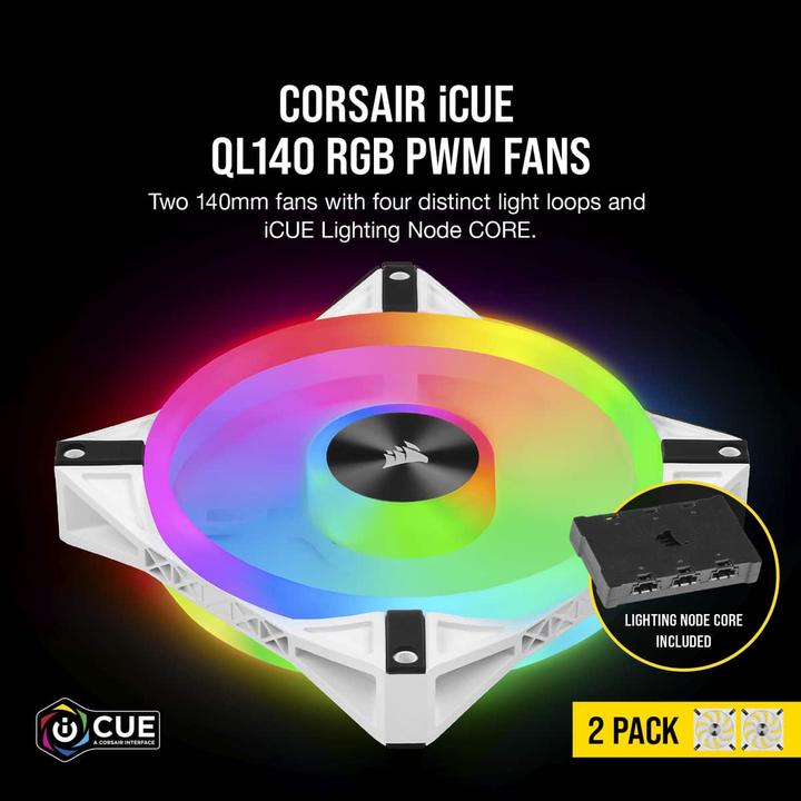 Actual product image Corsair iCUE QL140 RGB (140 mm, 2 x)