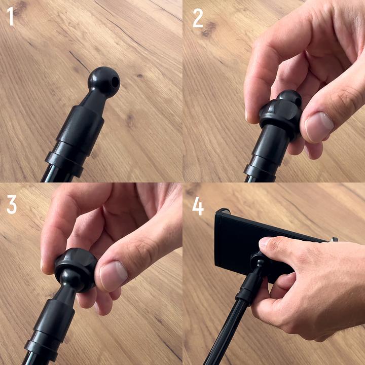 Produktbild Wozinsky long flexible phone and tablet holder black (WTHBK5)