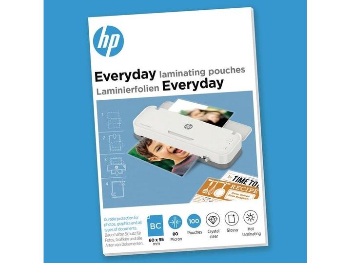 Produktbild HP Laminierfolie Everyday Visitenkarten 80 µm, Glänzend (60 x 95 mm, 100 Stück, 80 µm)