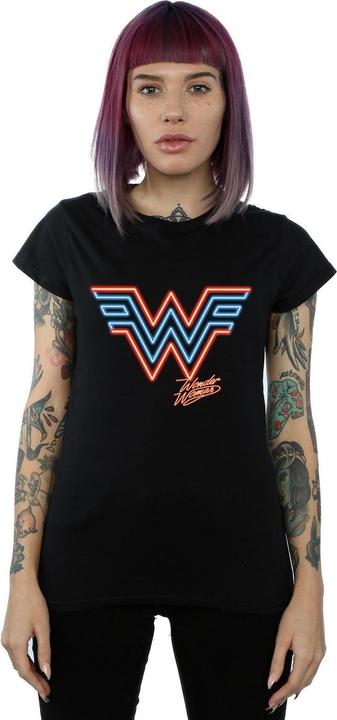 Actual product image Womens/Ladies Wonder Woman 84 Neon Emblem Cotton T-Shirt (L)