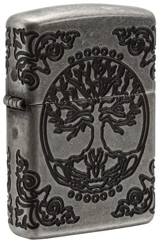 Actual product image Zippo Tree of Life Antique Silver