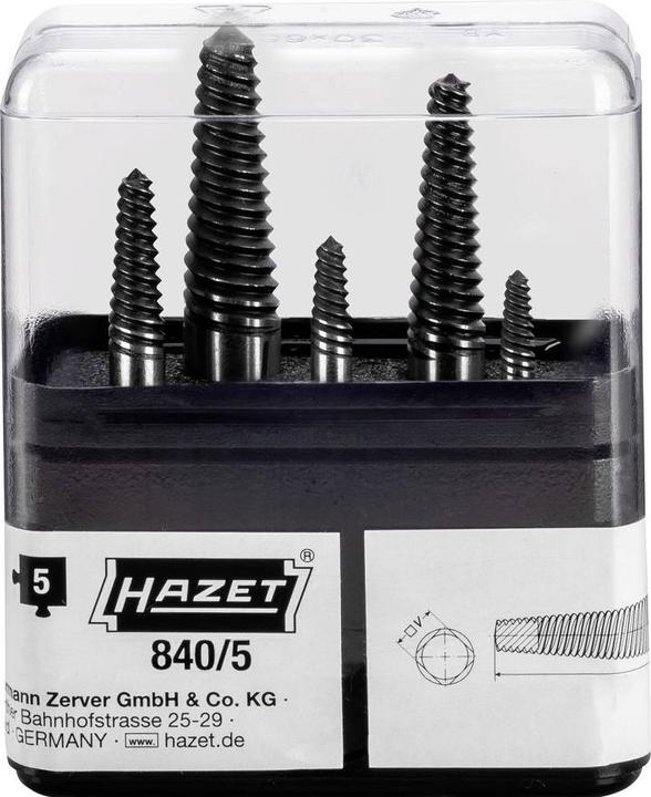 Image du produit HAZET Jeu d'extracteurs des vis 840/5 ∙ Nombre d'outils : 5