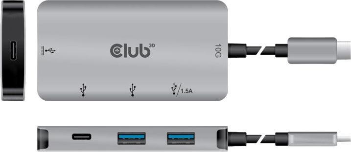 Produktbild Club 3D CSV-1543 (USB-C, 4 Ports)