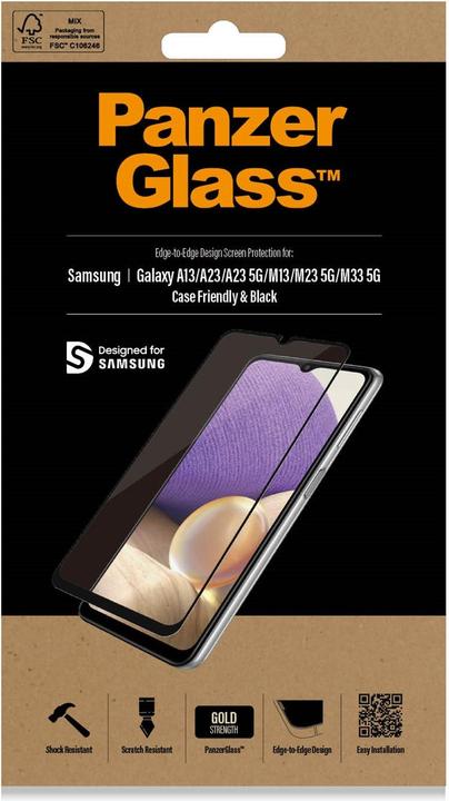 Immagine prodotto PanzerGlass Pellicola protettiva Custodia Friendly Samsung Galaxy A13 (1 Pezzo/i, Samsung Galaxy M33)